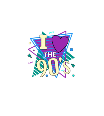 90s disco minta fehér pólón