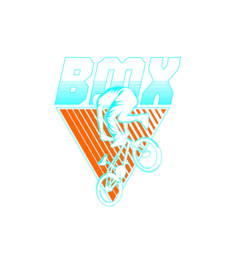 Bmx minta fehér pólón