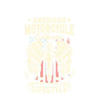 American Motorcycle minta fehér pólón