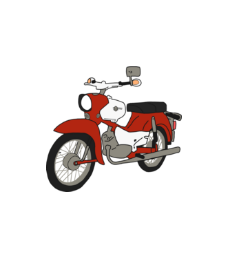 Simson Star minta fehér pólón