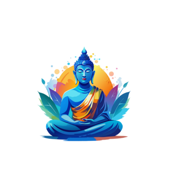 Buddha  minta fehér pólón
