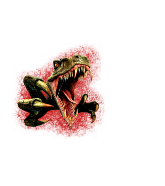 t-rex minta fehér pólón