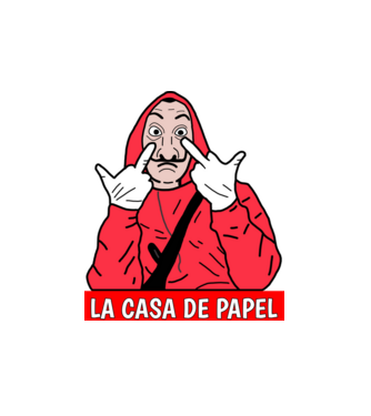 La casa de papel minta fehér pólón