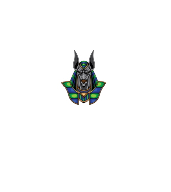 anubis minta fehér pólón