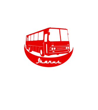 busz  színezhető minta fekete pólón