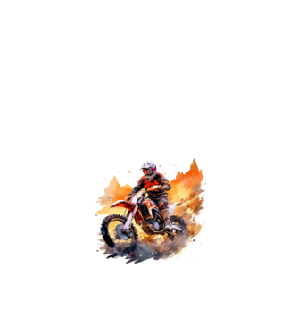 Motocross minta fehér pólón