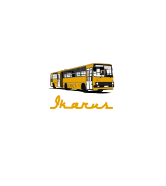 Busz minta szürke pólón