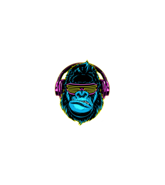 Gorilla  minta homokszín pólón