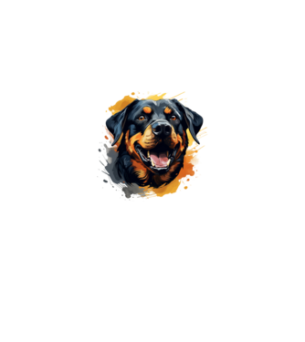 Rottweiler minta fehér/piros pólón