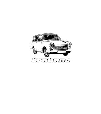 trabant minta farmerkék pólón