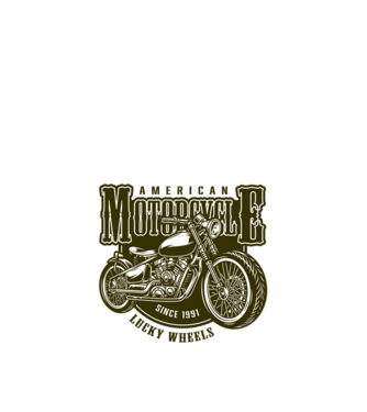 Motorcycle  minta fekete pólón