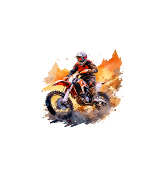 Motocross minta fehér pólón