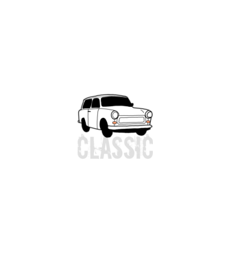 Trabant minta fehér/piros pólón