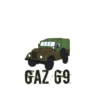 GAZ 69 minta fekete pólón
