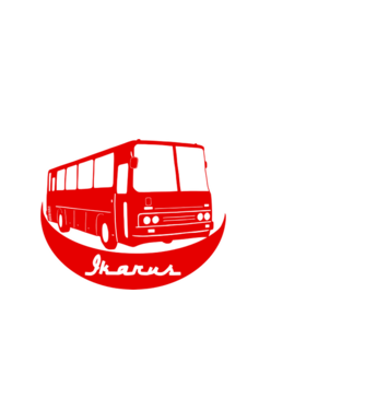 busz  színezhető minta fekete pólón