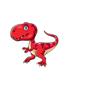 Dinoszaurusz  minta fehér pólón