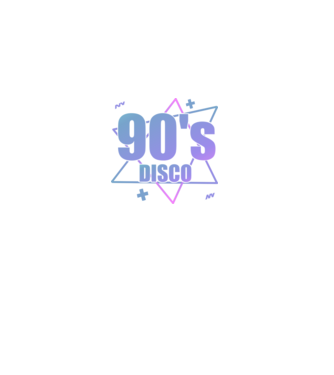 90s disco minta fekete pólón
