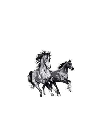 Horse minta fekete pólón