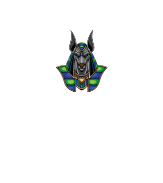 anubis minta fehér pólón