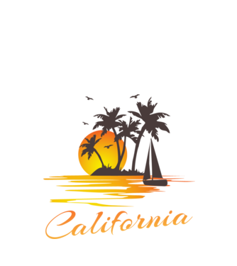 California minta fekete pólón