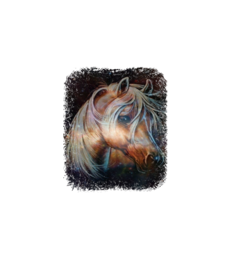horse minta fehér pólón