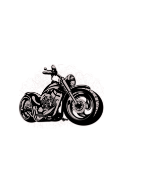 Chopper minta fekete pólón
