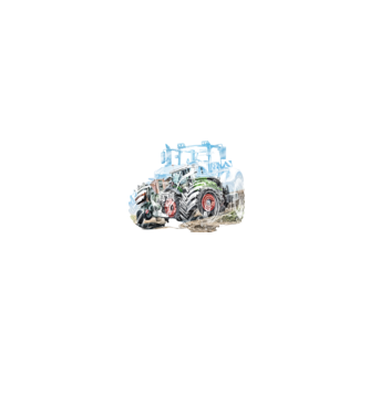 Traktor  minta fekete pólón