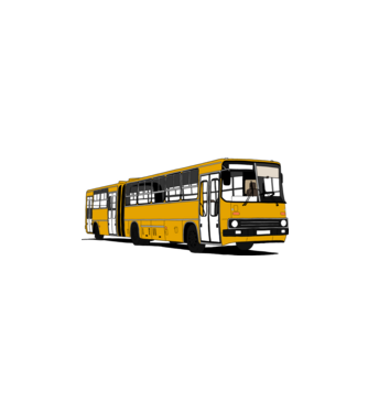 Busz minta fehér pólón