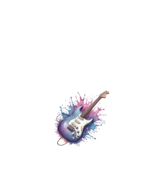 gitár minta fehér pólón