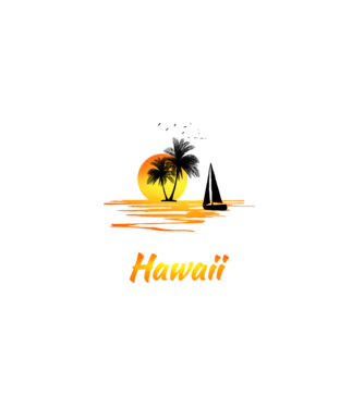 Hawaii  minta fehér pólón