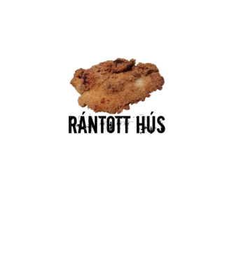 Rántott hús  minta fekete pólón