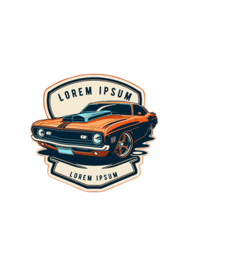 muscle car minta világos rózsaszín pólón