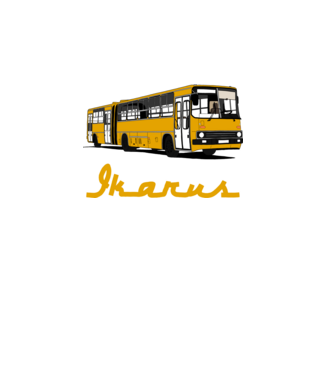 Busz minta fehér pólón