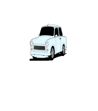 Trabant minta fehér pólón