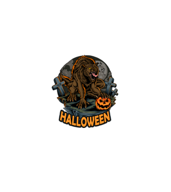 halloween minta fekete pólón