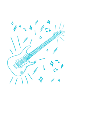 Gitár minta fekete pólón