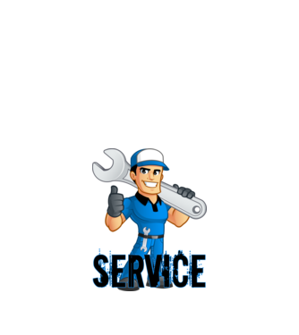 Service minta fekete pólón