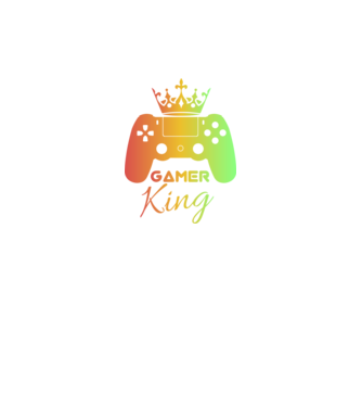 Gamer king  minta fekete pólón