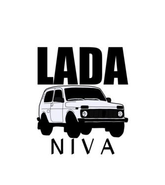 Lada Niva minta fehér pólón