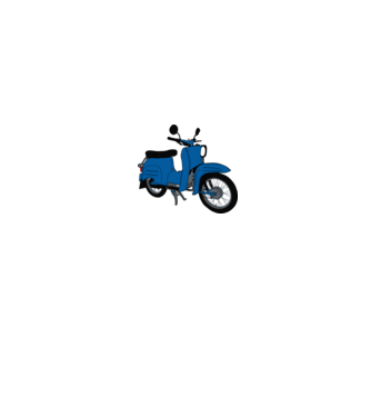 Simson Schwalbe minta fehér pólón