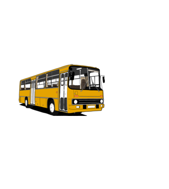 Busz minta világoskék pólón
