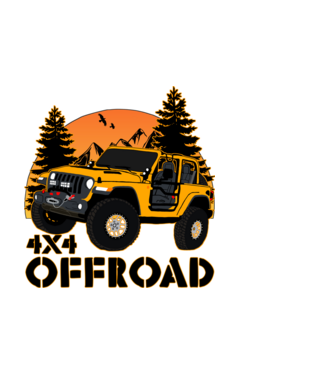Jeep minta fekete pólón
