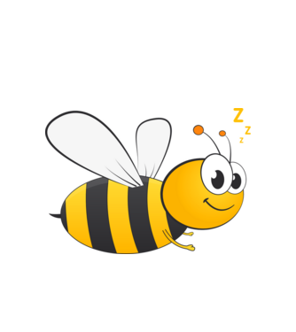 bee minta fehér pólón