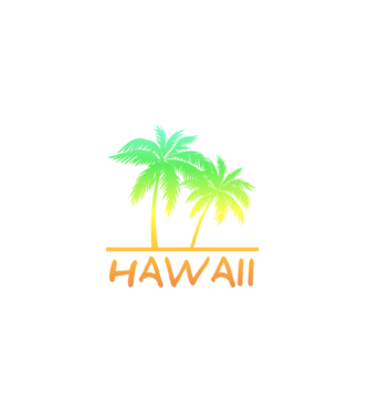 Hawaii  minta fehér pólón