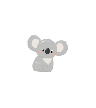 Koala maci  minta fehér pólón