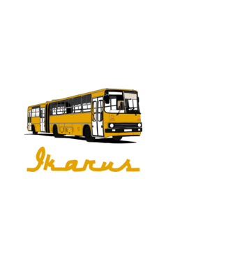 Busz minta fekete pólón