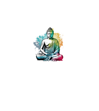 Buddha  minta fehér pólón