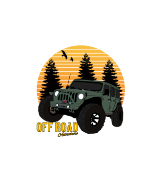 Off Road adventure minta fehér pólón