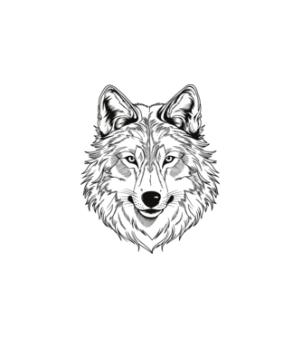 Farkas  minta fehér pólón