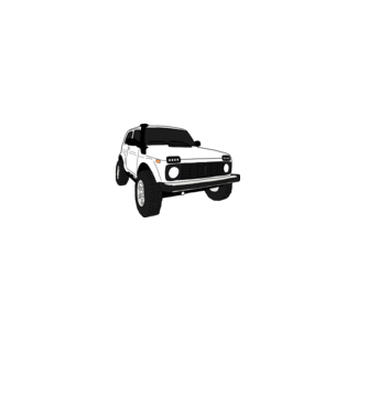 Lada niva minta világos rózsaszín pólón